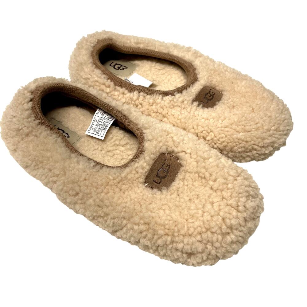 Ugg Womens Birche Slippers Shearling Ballet Flats Size 8